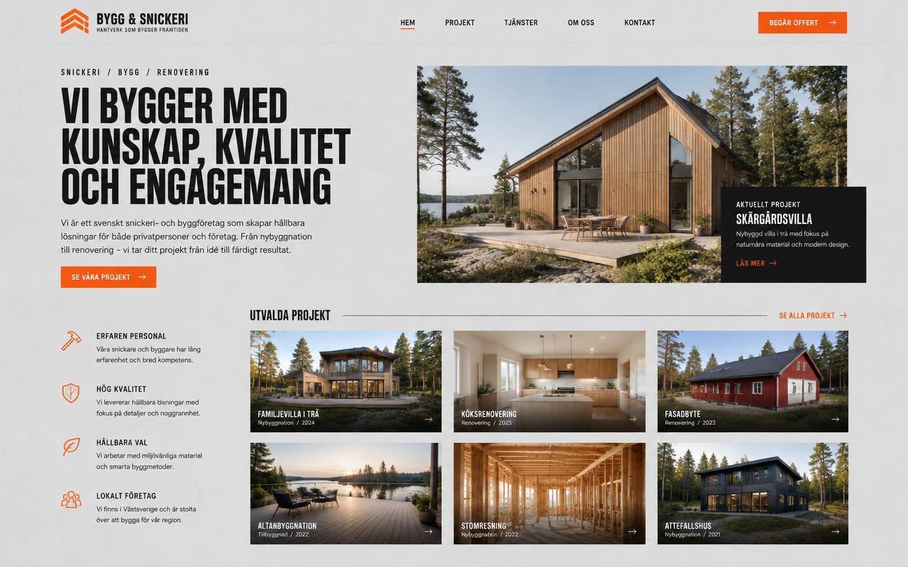 Designkoncept: Bygg & hantverk