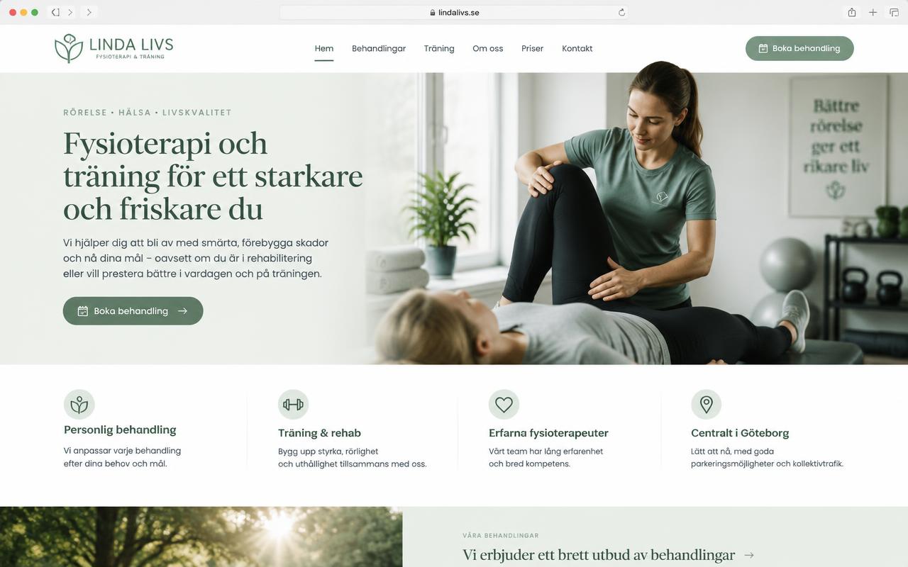 Designkoncept: Fysioterapi & hälsa